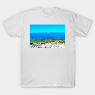 Scene in Spiaggia delle Terrazze with the transparent waters of the Adriatic Sea T-Shirt